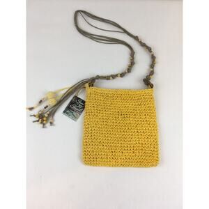 Purse Crossbody Sun N Sand Yellow Beaded Shell NWT resort cruise summer